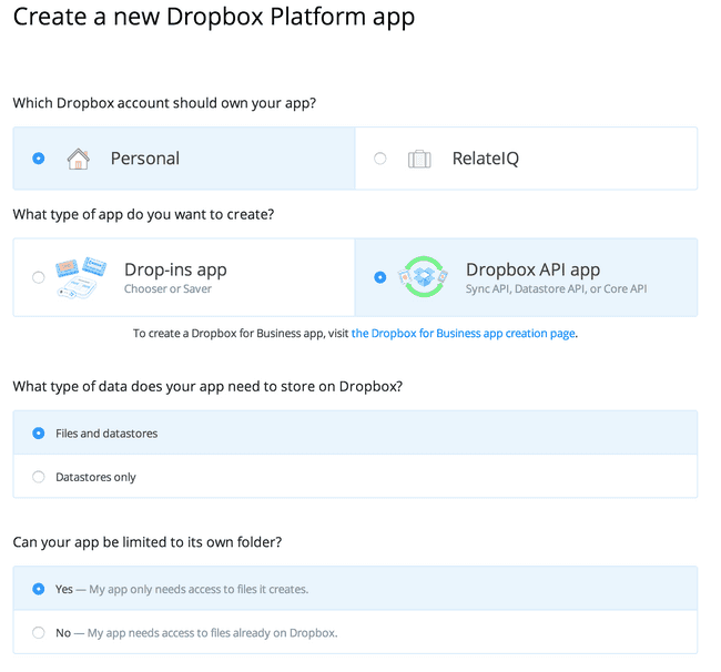 dropbox app